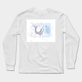 Narwhal illustration Long Sleeve T-Shirt